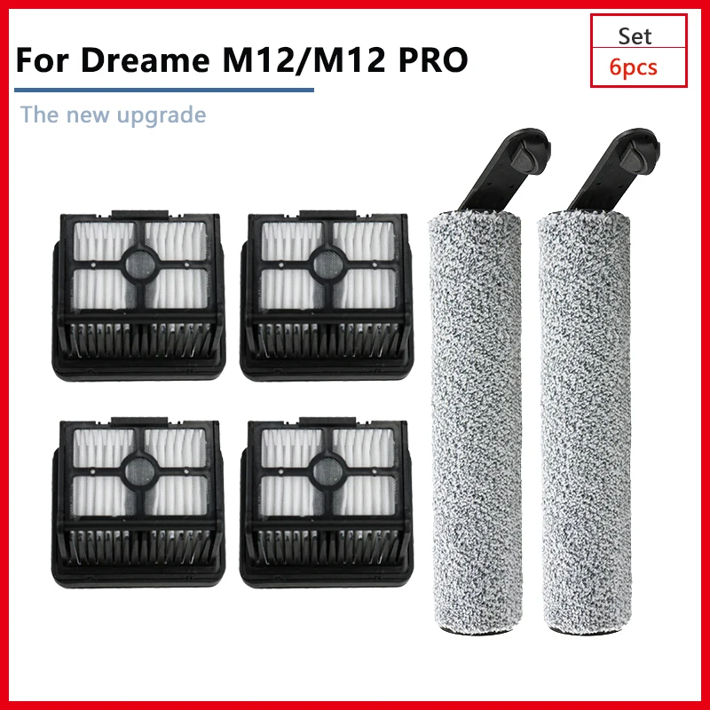 Pièces de rechange pour aspirateur robot Xiaomi Dreame H12, M12, M12 Pro,  rouleau, brosse, filtre Hepa, appareil ménager, lavage au sol - AliExpress