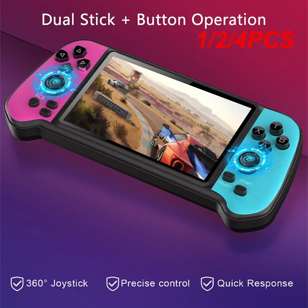 

1/2/4PCS Q15 Game Console Retro Design Key Operation Anti-skid Rocker Classic Game Portable And Compact Game Machine