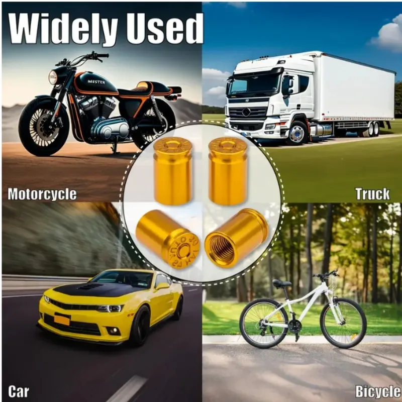 8pcs New Bullet Shell Valve Universal Strong Sealing Bicycle American Threaded Valve Core Sleeve Corrosion Preventiv
