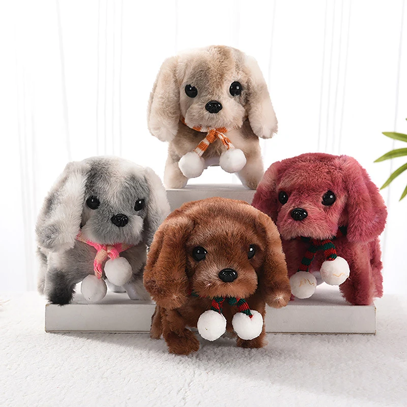

Electric Plush Dog Doll Kawaii Stuffed Dog Toy Simulation Puppy Walk Bark Tail Wagging Toys For Kid Fun Interactive Toy