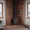 Rustic 900 Square Foot Clean Cast Iron Log Burning Wood Stove Reaching Up T0 54,000  Cool Touch Safety 6