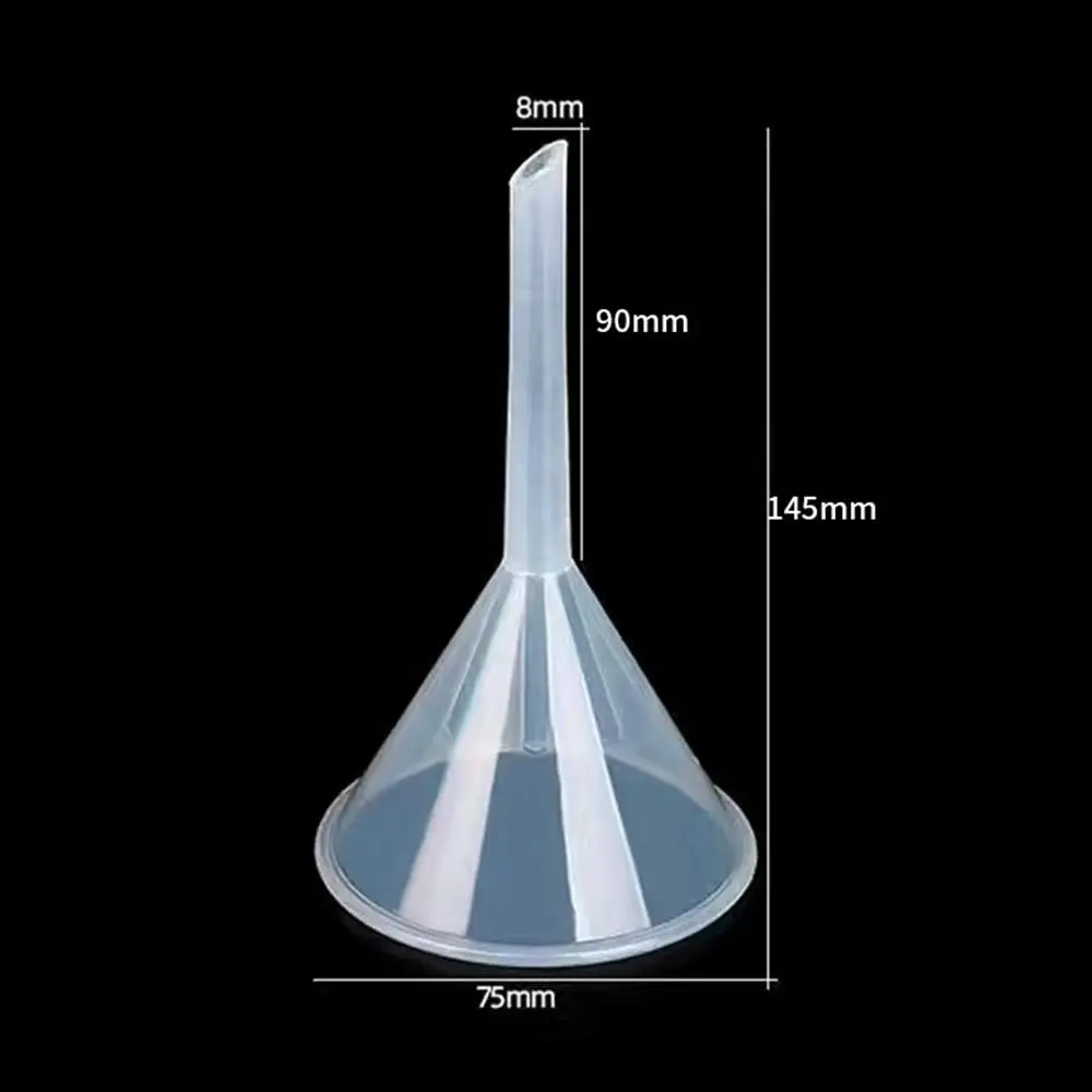 Clear Plastic Funnel Set for Kitchen and Lab Use