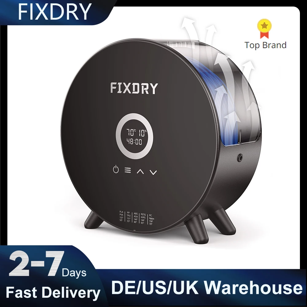 

FIXDRY NT-2 3D Priting Accessories Filament Dryer Box 360º Surround Heating for 1.75/2.85/3mm PLA ABS PETG Filaments