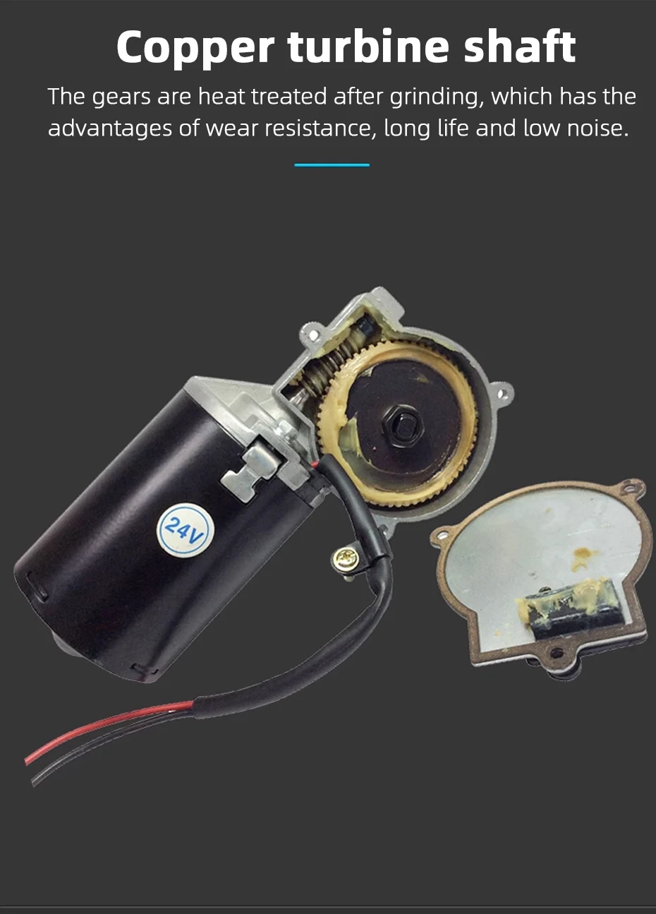 Gear Motor, 30W, 12V, 24V, 50RPM, Rosca