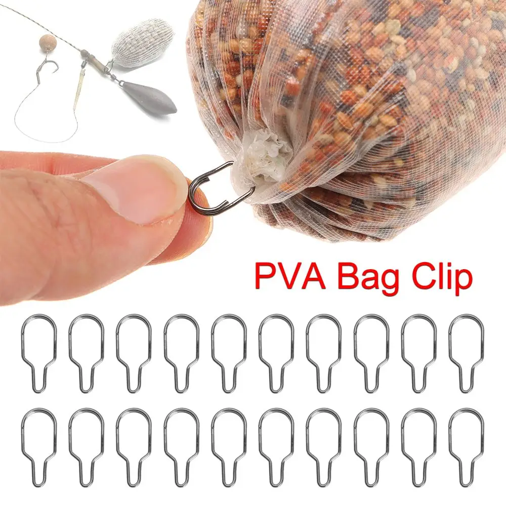 50Pcs/Pack PVA Bag Clip Carp Fishing Accessories for Carp Hair Rig Tool  Carp Coarse Method Feeder Fishing Tackle