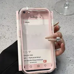 Transparent Shockproof Phone Case with 2 - in - 1 Soft TPU Design for iPhone 16e (Pink)