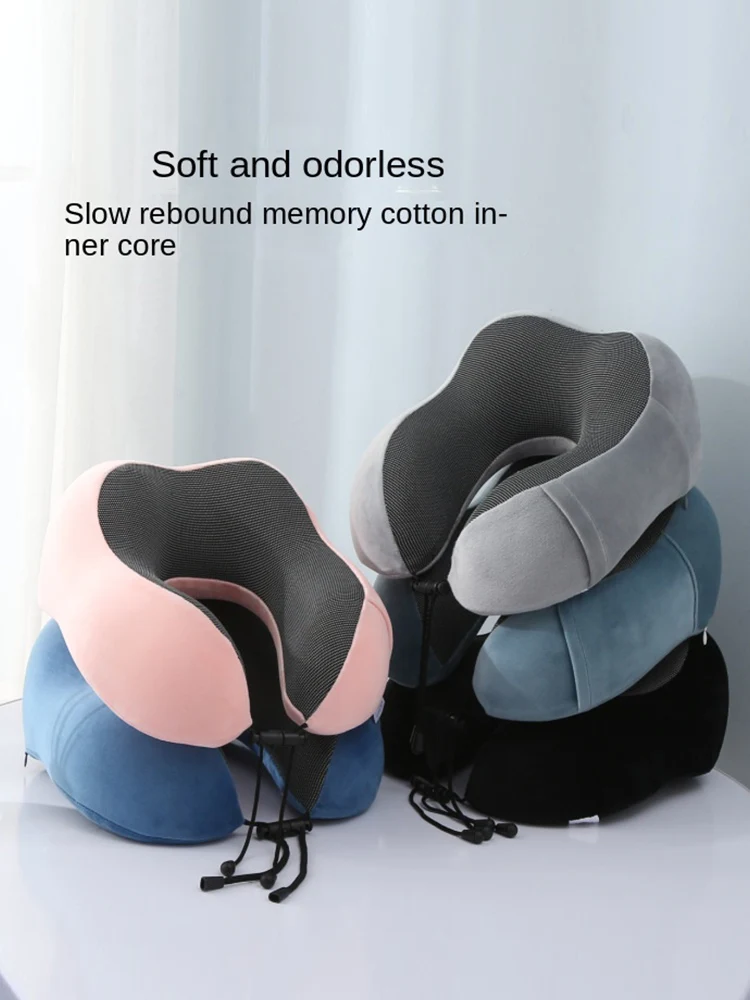 Description Picture 4 of itemU Travel Memory Cotton Pillow Neck Motor Cars And Aeroplanes Nap Magnetic Fabric Ushaped