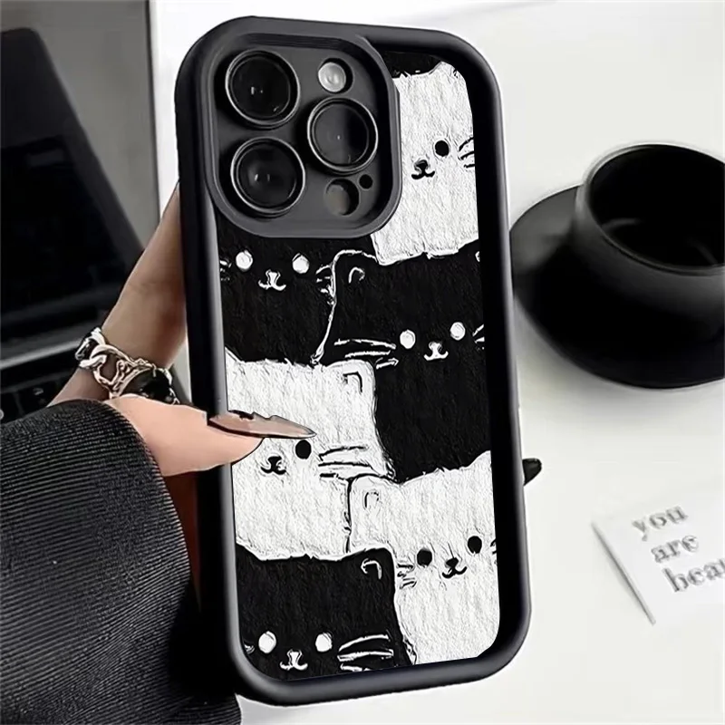Whimsical Cartoon Cat Animal Print Phone Case