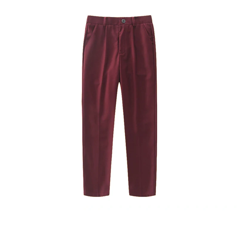 Children's Suit Trousers Boys Black Navy Straight Trousers Kids Campus Performance Piano Pants