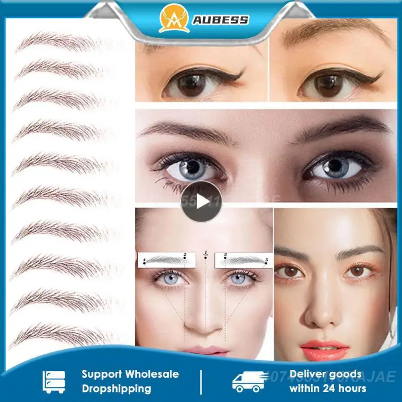 

3sheet Eyebrows Sticker Water Transfer Hair-like Eye Brow Tattoo Stickers False Eyebrow Enhancers Waterproof Eye Brow