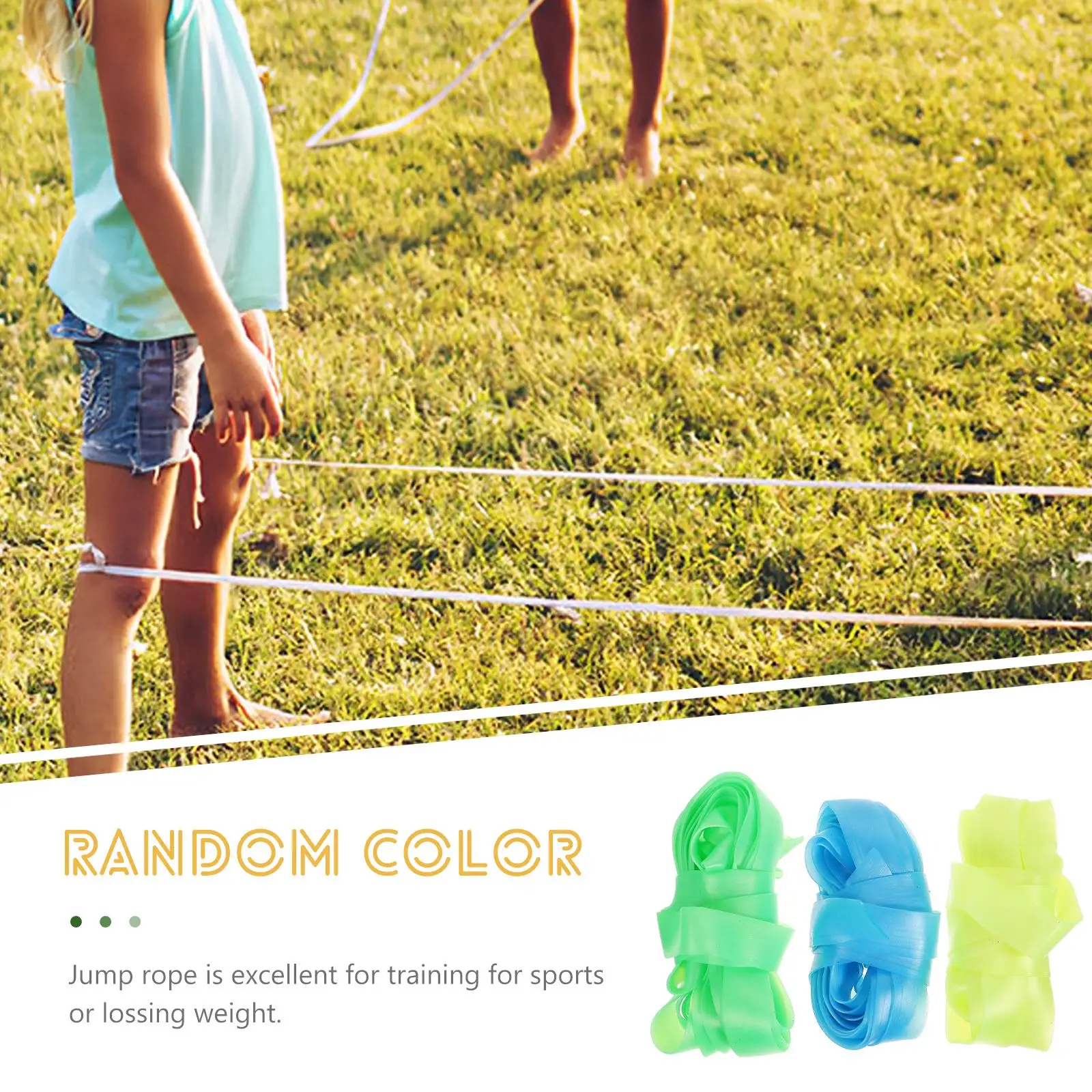 Rubber Band Kids Skipping Rope Toy Students Double Jumping Ropes For Kids Training Elastic Band multiuse Rubber Skipping
