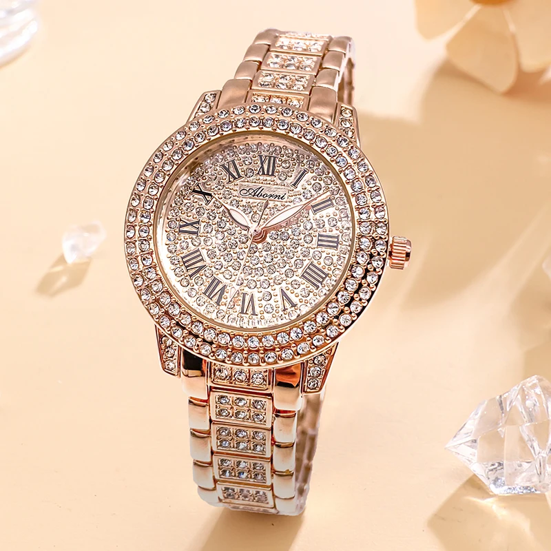 Women Watches Shining Diamond Luxury Quartz Gold Bracelet Ladies Zircon Crystal Wristwatch Clock Gifts women watches,electronic watch