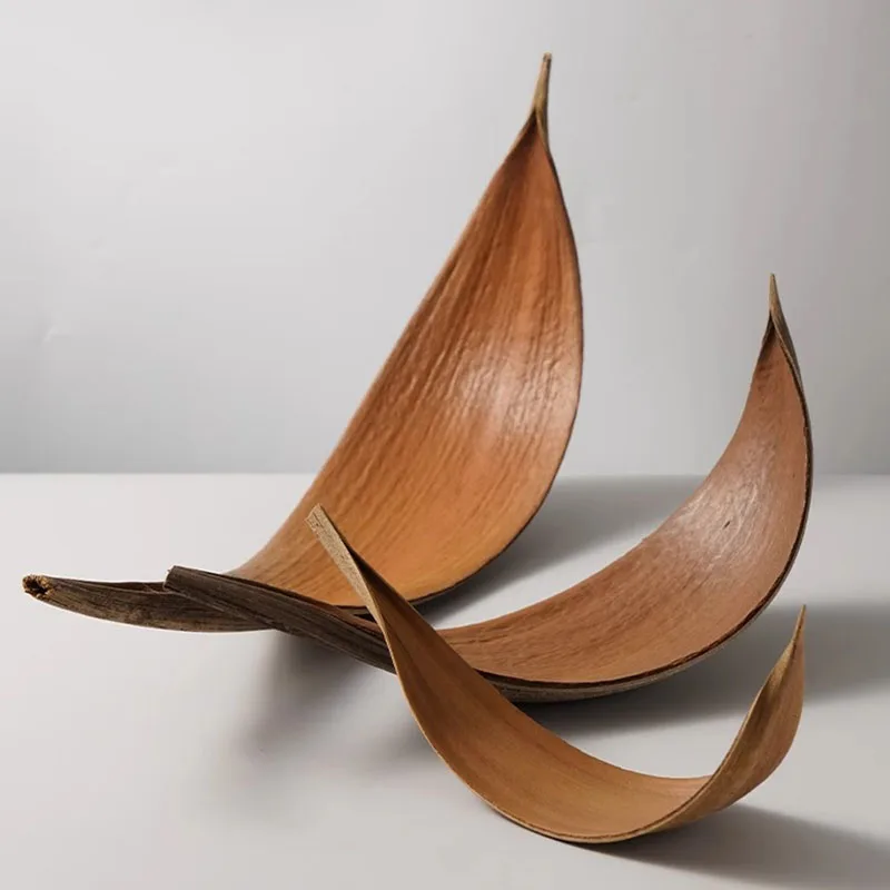 Creative Natural Cocoa Leaf Plate Restaurant Irregular Display Plate Dessert Decorative Tray Creative Leaf Shape Tableware