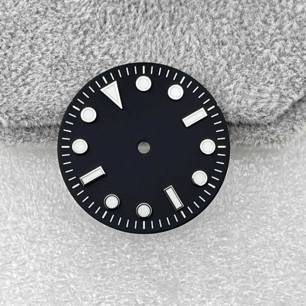 28.5mm Blue Luminous Watch Dial, SUB Surface Without Calendar Window, Watch Accessories For NH35/NH36 Movement Modification Parts, watch dial accessories watch face accessories