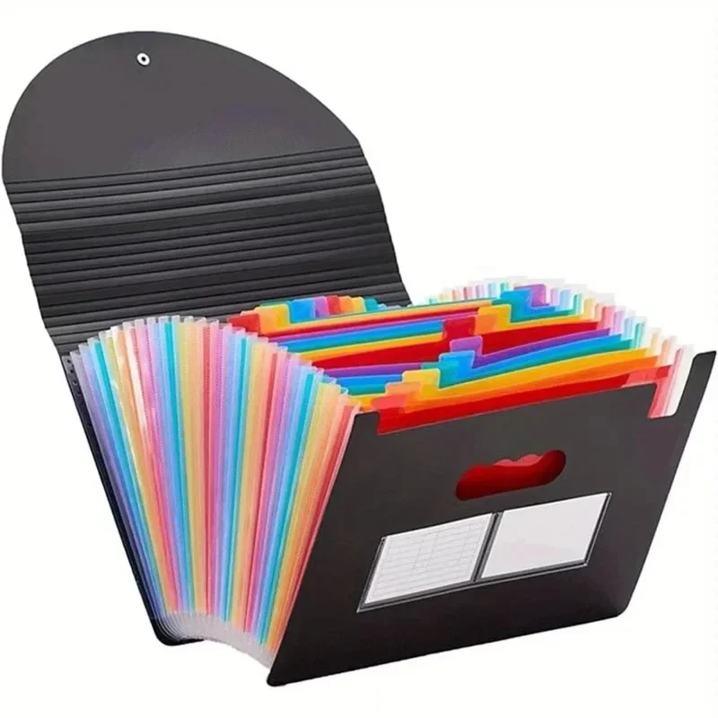 Borsa Portadocumenti Portatile A4 Grande Capacità per Studenti, Porta Esami, 13/25 Strati, Borsa per Classificazione Documenti e Biglietti - immagine 4