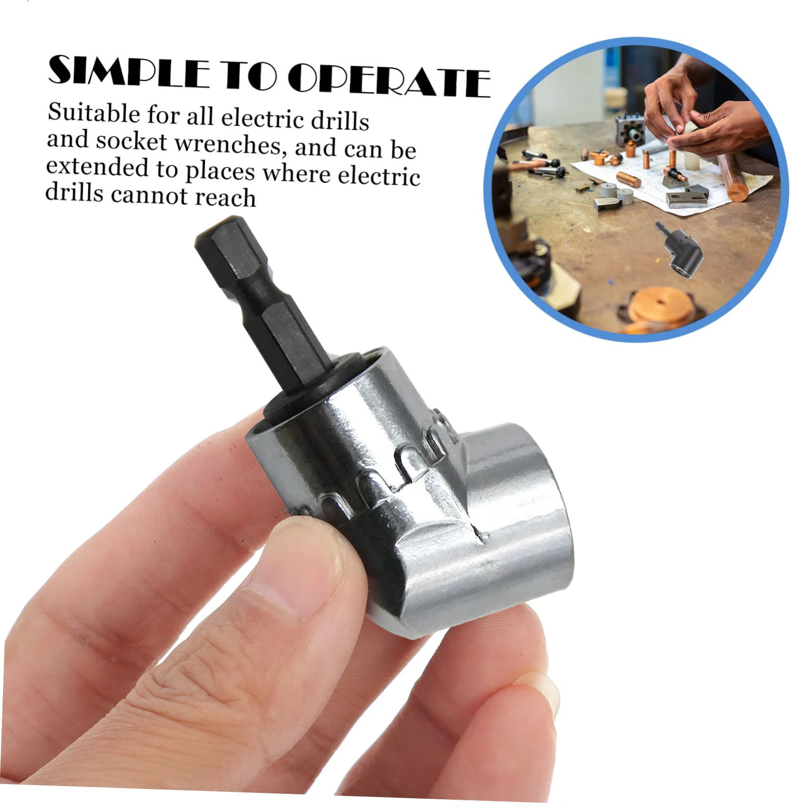 105 Degree Turning Joint Electric Drill Corner Attachment Extension Socket Screwdriver Head Tool Screwdriver Bit Holder Adapter
