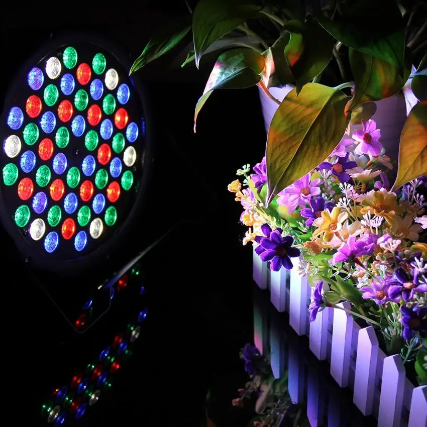 디스코 DJ 프로젝터 기계 파티 장식 파 라이트, 54 LED 무대 조명 램프, RGB DMX512 + 음성 제어