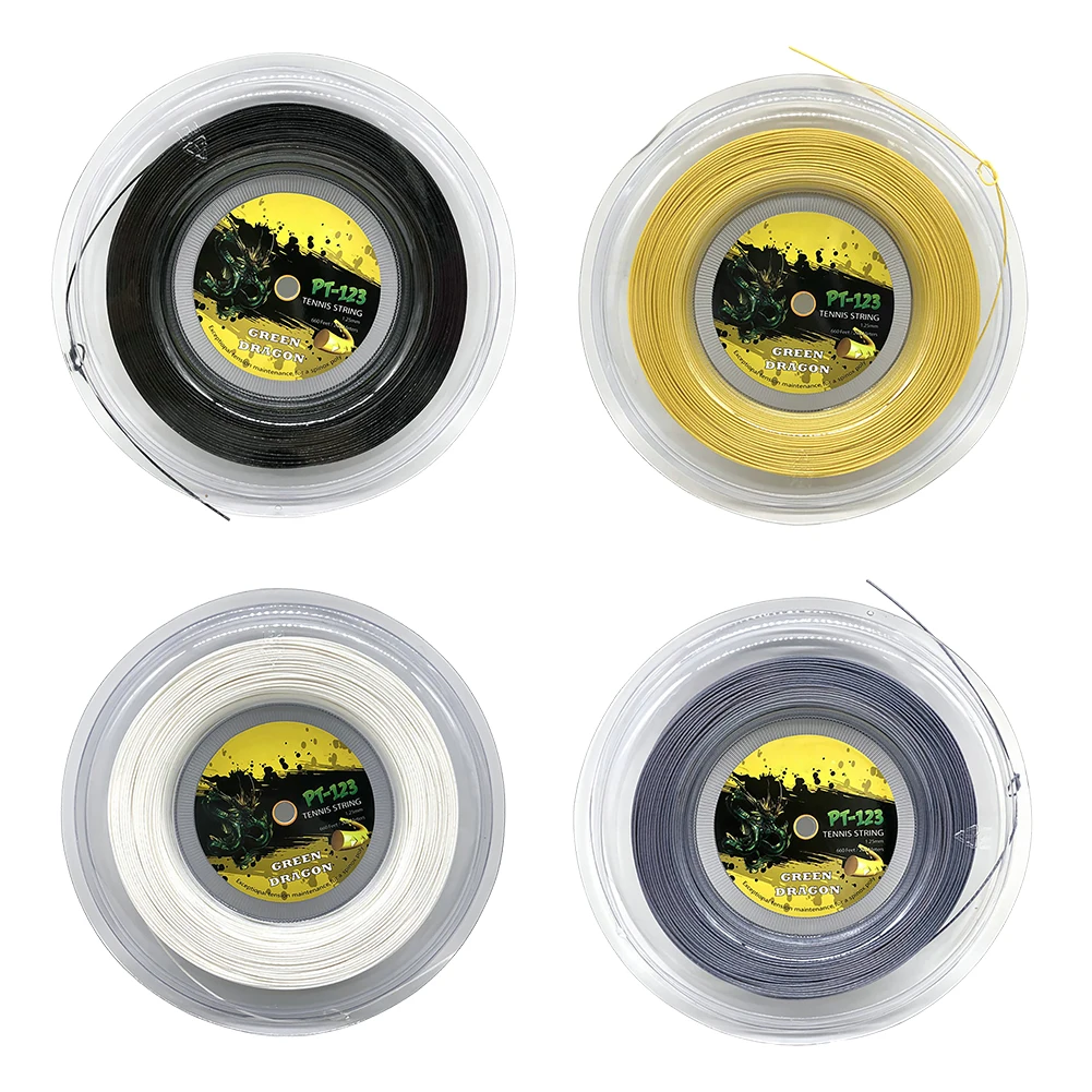 

YOUZI 200m PT123 Tennis String Co-Polyester Monofibre Flexibility Durable Control Training Tennis Racket String 17G/1.25mm 1Roll