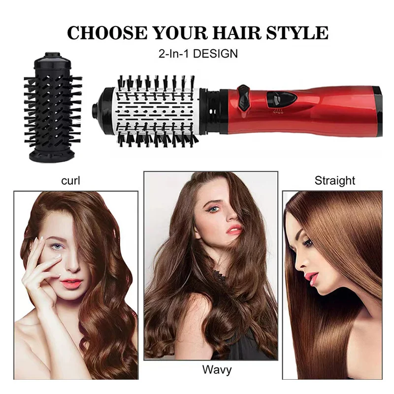 MultiFunctional Hair Dryer Comb Hot Air Styler Comb Straightening Curling Iron Roll Styling Brush Hair Styling Tool Dryer Brush