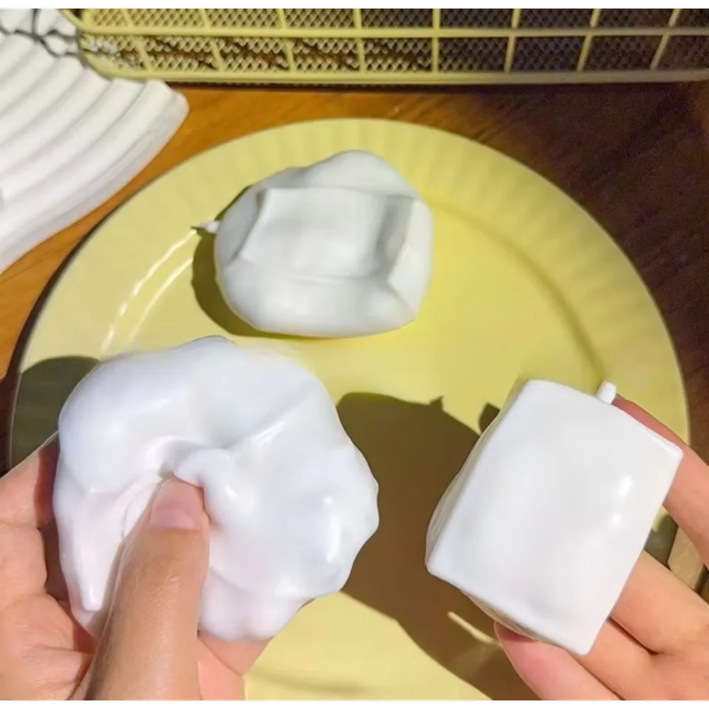 Crispy Tofu Block Stress Relief Fidget Toy with Crunchy Sound