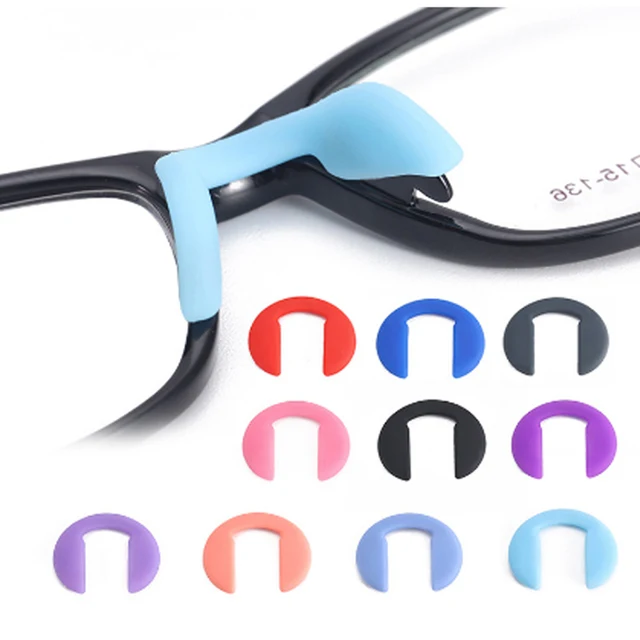 Almohadillas de silicona para gafas en forma de U, accesorio de reparación de Marco óptico, inserción de piezas, envío gratis, CY071, 10 piezas