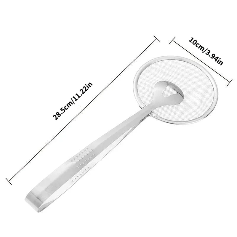 Stainless Steel Filter Spoon Clip Multi-Functional Oil-Frying Skimmer BBQ Food Tongs Salad Strainer Kitchen Cooking Tools cooking tongs cooking spoons