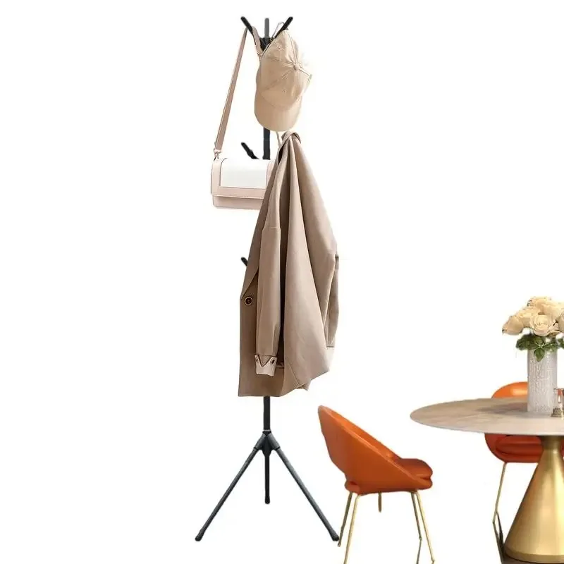 Freestanding coat rack fishing rod rack multi-hook thickened steel pipe clothing storage tree branch shape storage ZH1