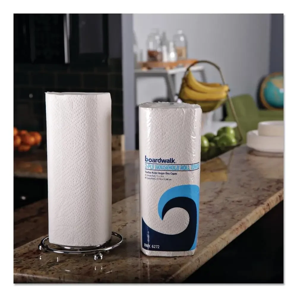 Kitchen Roll Towel 30 Rolls 2-ply 85 Sheets White General Cleaning Bathroom Office Industrial Settings Embossed Paper Towel
