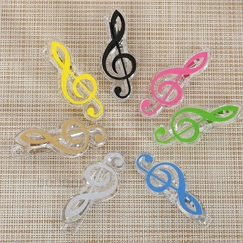 Book Paper Sheet Clips Steel Spring Score Funny Mini Music Folder Clips Decorative Paper Musical Notation Clip 3Pcs / set paper clips binder clips metal clamp clips book clips