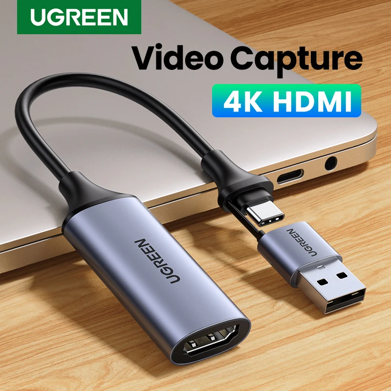 【NEW-IN】UGREEN Video Capture Card 4K HDMI to USB/USB-C HDMI Video Grabber Box for PC Computer Camera Live Stream Record Meeting