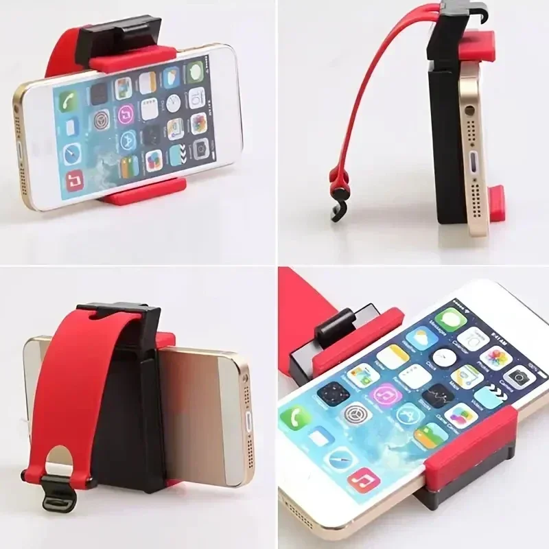 Compact Steering Wheel Phone Mount - Portable Smartphone Holder Clip