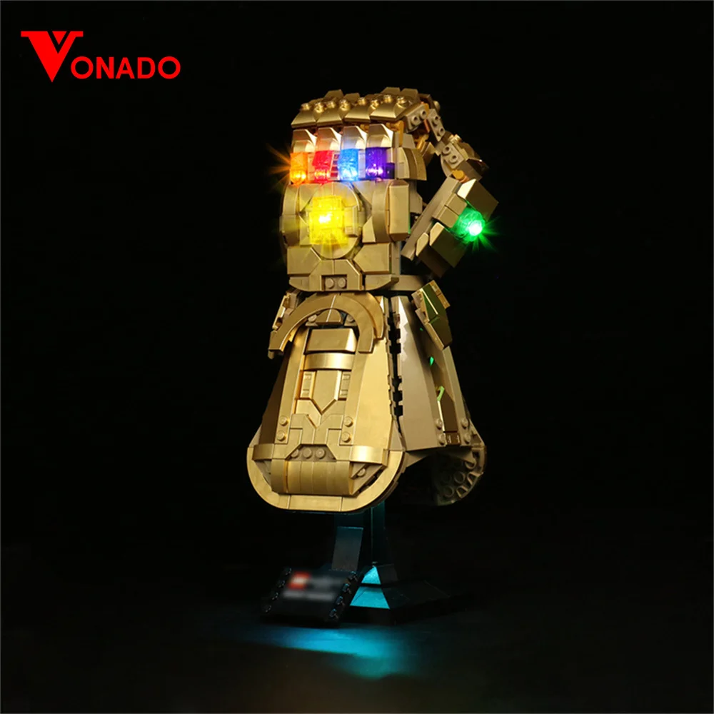 Vonado conjunto de iluminação led para 76191 infinity gauntlet collectible modelo brinquedo kit luz, não incluído o bloco de construção