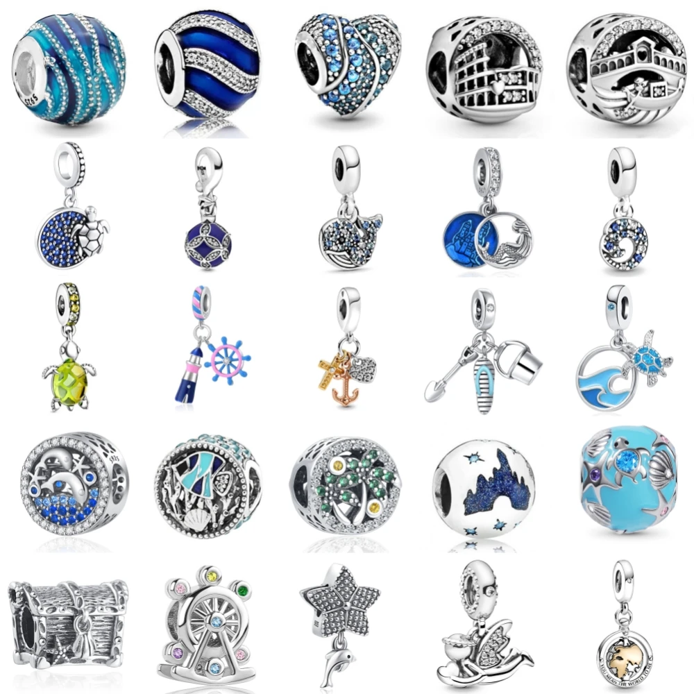 Ciondolo In Argento 925 Con Intarsio Di Opale E Tartaruga Honu Hawaiana - Tema Fiore E Tartaruga
