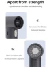 Vissko Portable Hand Turbo Fan 100 Wind Speeds Mini Bladeless Handheld Fan USB Rechargeable Personal Fans Electric Eyelash Fan 5