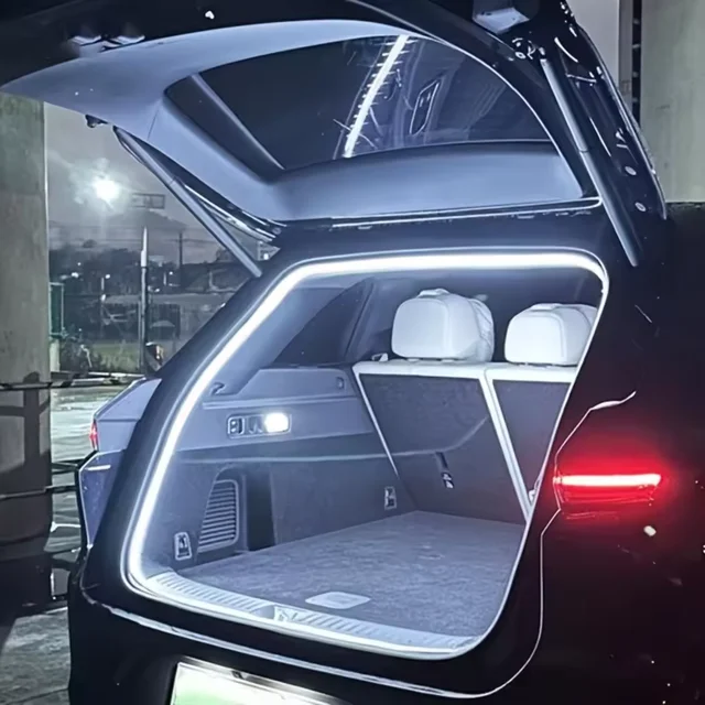 Car high brightness trunk lighting ambient light interior decoration LED wiring free automatic sensing tailgate light strip 1