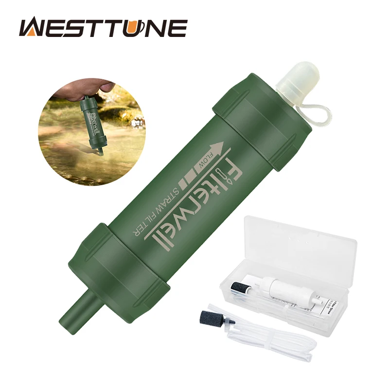 25 Pack Water Filter Straws - 4-Stage 0.1 Micron Filtration - 1500L Capacity - Survival & Camping