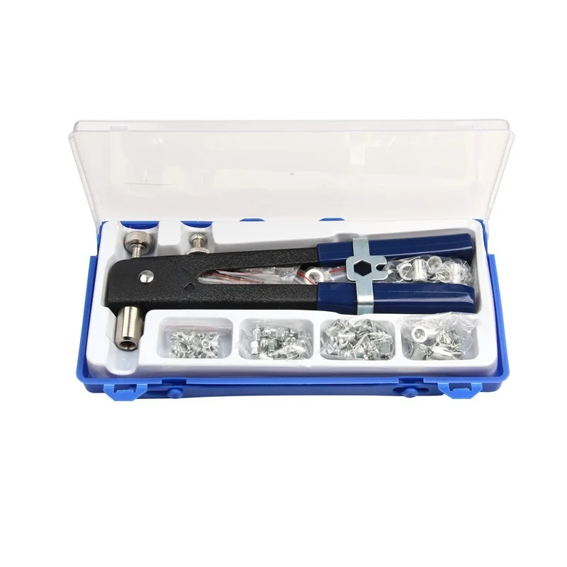 86Pcs/set M3-M8 Blind Hand Rivet Nuts Heavy Duty Nut Threaded Insert Rivet Tool Riveter Gun Riveting Household Repair Tools