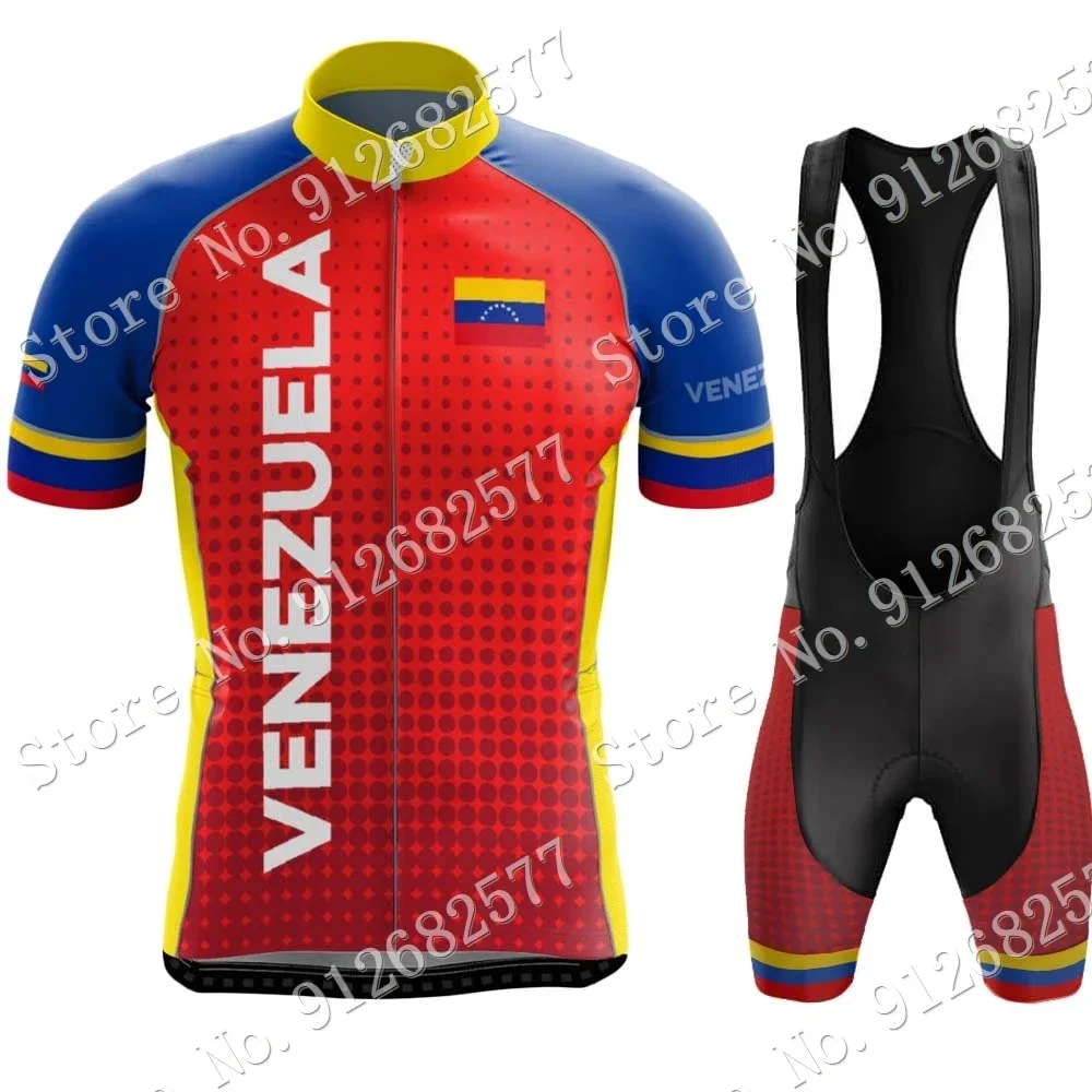 VENEZUELA Cycling Jersey Set Summer National Cycling Clothing Road Bike Shirts Suit Bicycle Bib Shorts MTB Wear Ropa