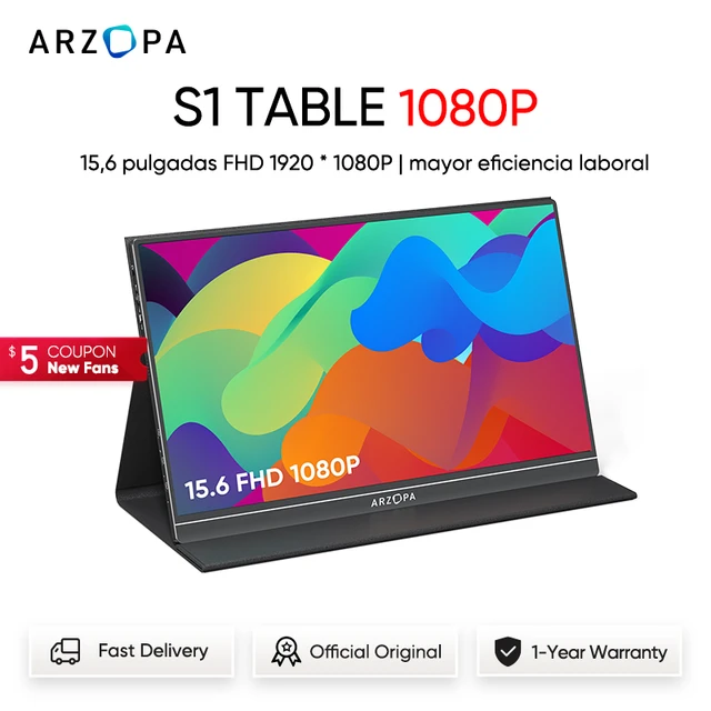 Arzopa 15.6'' FHD 1080P Portable Monitor wit mini-HDMI USB Port IPS Second  Monitor External for PC Laptop Mac Switch Xbox ps4 - AliExpress