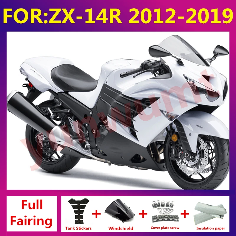 

Motorcycle Full Fairing Kit For kawasaki ZX14R ZX 14R 2012 2013 2014 2015 - 2019 ZX-14R Bodywork fairings zxmt set white black