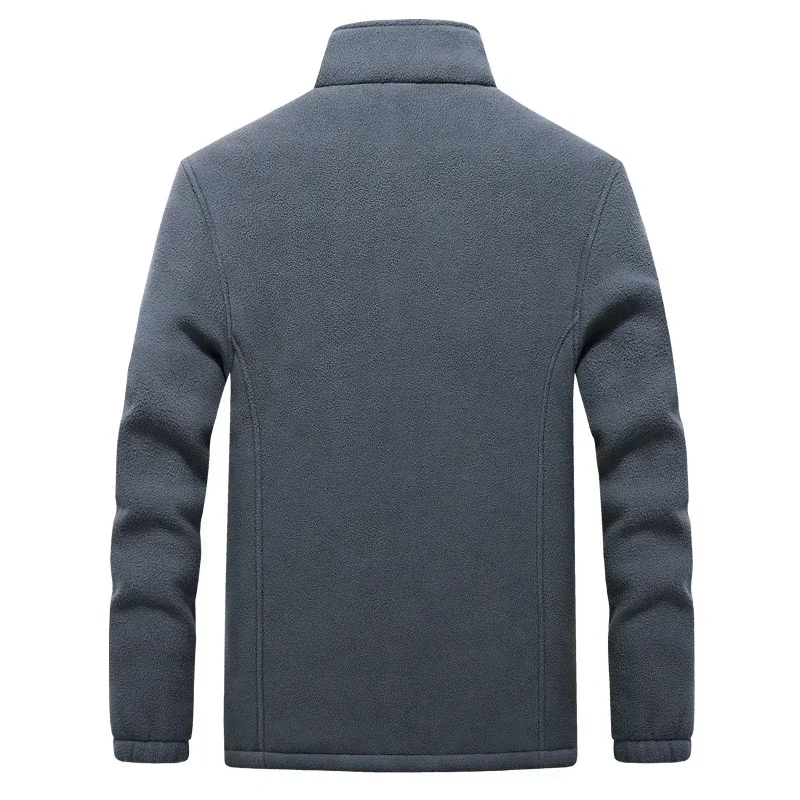Plus Size 8XL 9XL Men’s Sherpa Lined Hiking Camping Jacket Polar Fleece Full-zip Warm Thick Winter Casual Parkas Coats Outwear 3