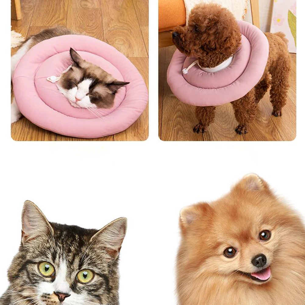 Soft Dog Cone Alternative After Surgery Adjustable Neck Cone Protective Elizabethan Donut Collar For Dogs Cats Recovery