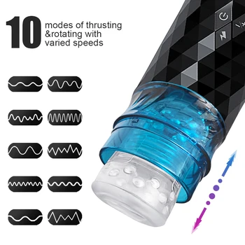 Automatic Telescopic Rotation Male Masturbator Cup Vagina Masturbation Sex Toys Real Doll Toy for Men Goods for Adults Piston