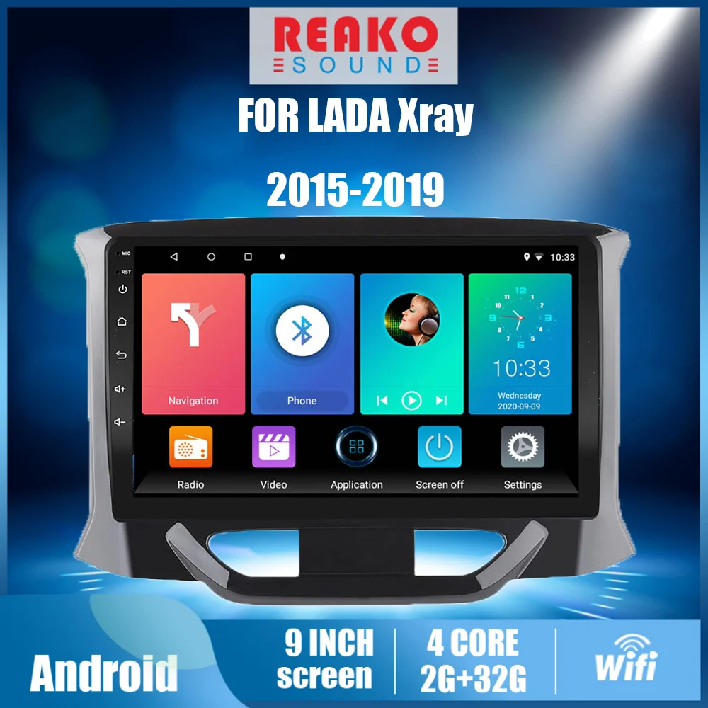Автомагнитола для LADA XRAY 2015-2019 2 Din 4G Carplay Android автомобильное радио GPS магнитола FM