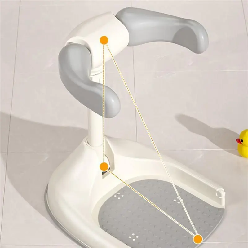 Supporto pieghevole per il bagnetto del neonato, regolabile, antiscivolo, portatile, per vasca da bagno per bambini - immagine 5