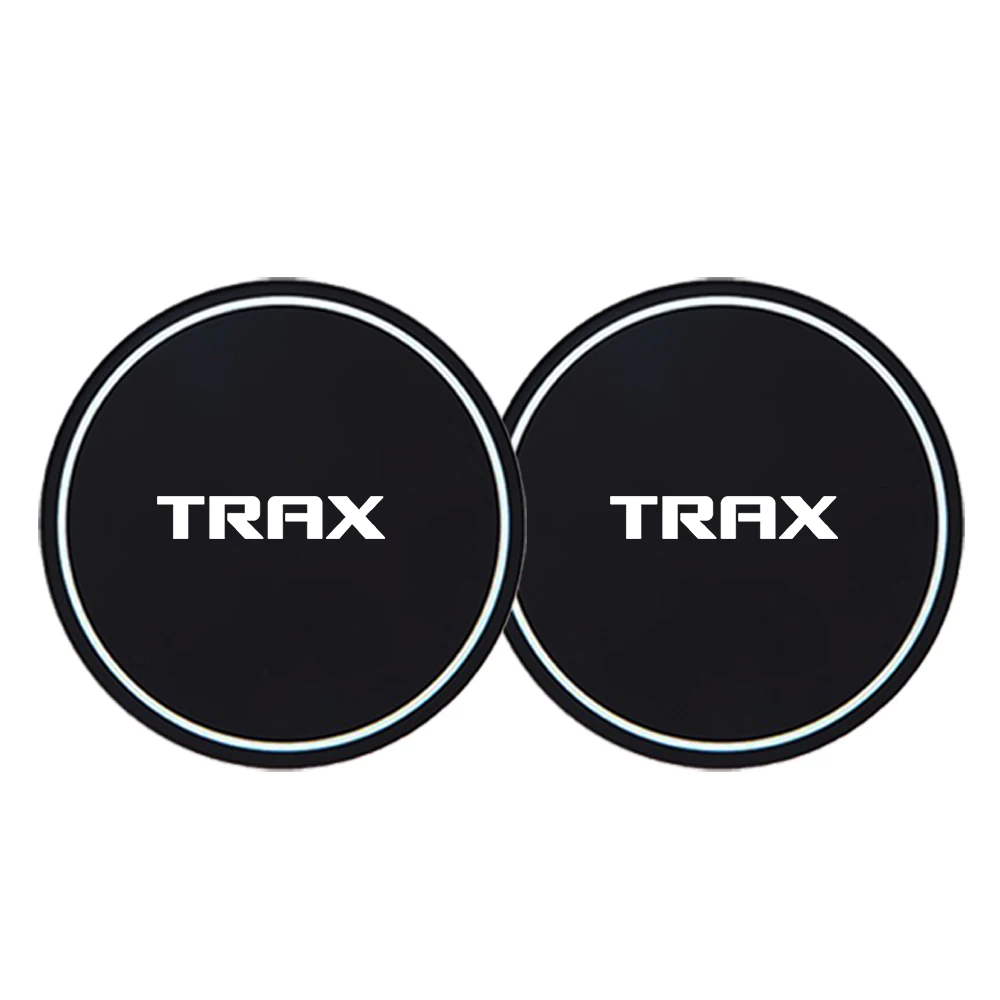 2Pcs Car Coasters Water Cup Slots Non-Slip Mat Waterproof Water Cup Mat Drink Pad Chevrolet Trax Car Styling Accessories