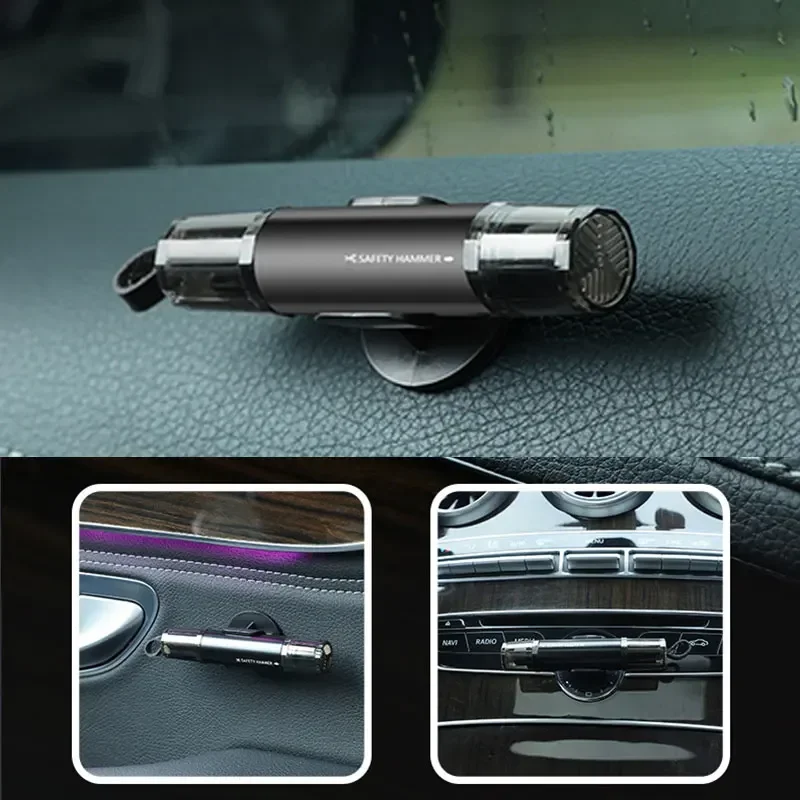 2-in-1 Car Safety Hammer Window Glass Breaker Seat Belt Cutter High Hardness Tungsten Steel Emergency Rescue Tool Base car safety hammer safety hammer window breaker seatbelt cutter tool