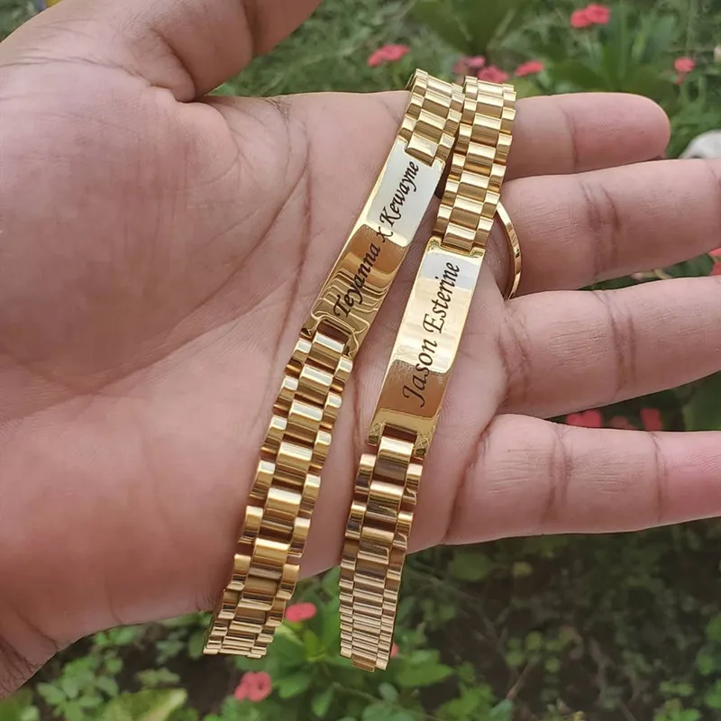 Customized Male Name Bangles Stainless 
