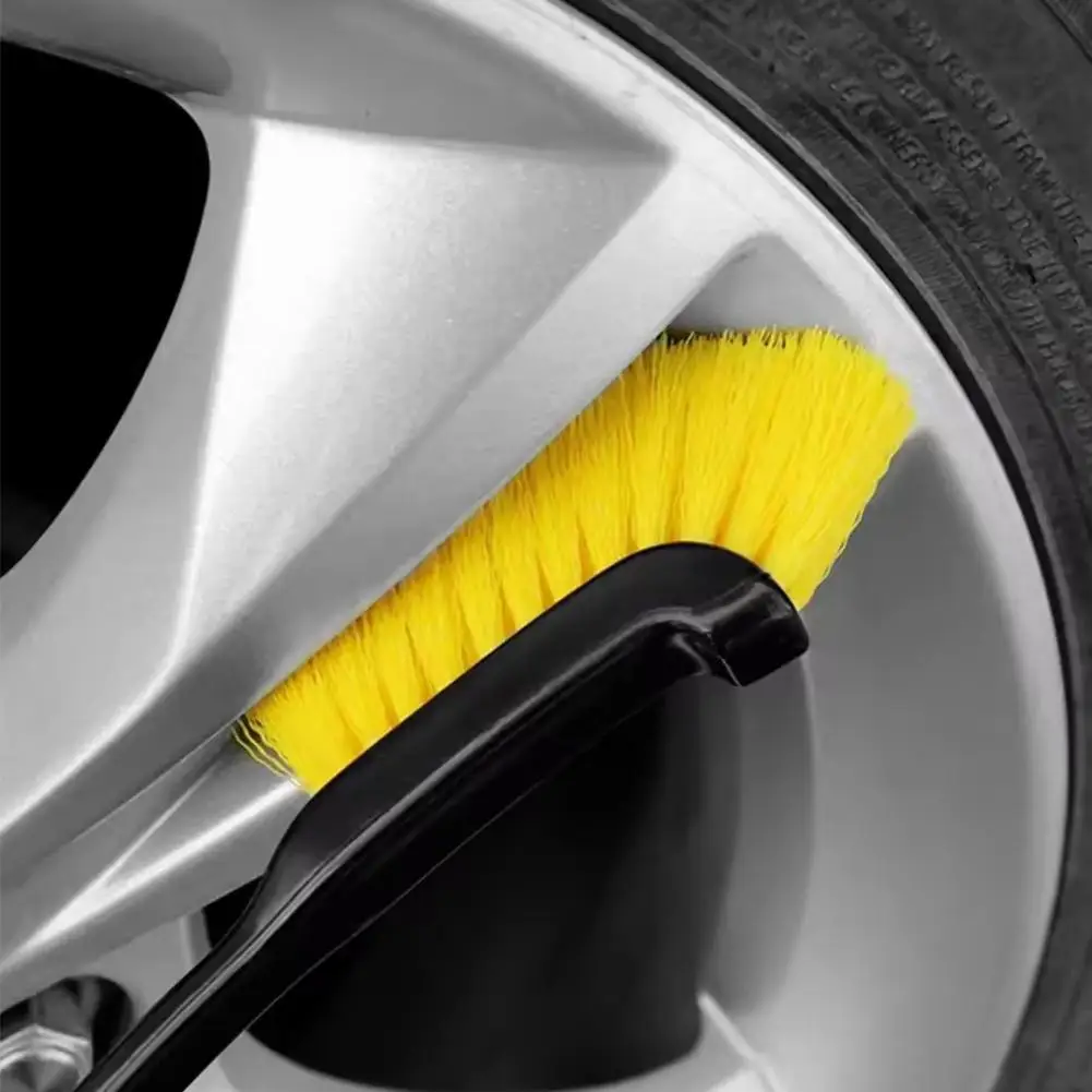 3Pcs Wheel Brush Long Soft Bristle Wheel Brush Tire And Scrub Mud Scraper For Deep Cleaning Car Detailing Tools