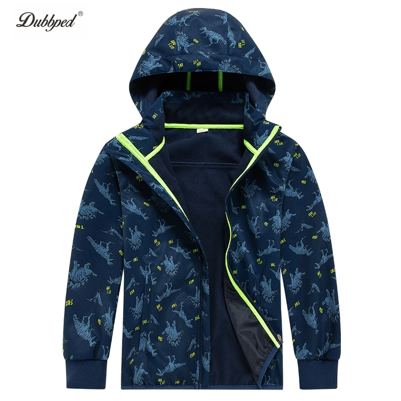 Dubbped Kids Dinosaur Boys Girls Jackets Waterproof Raincoat